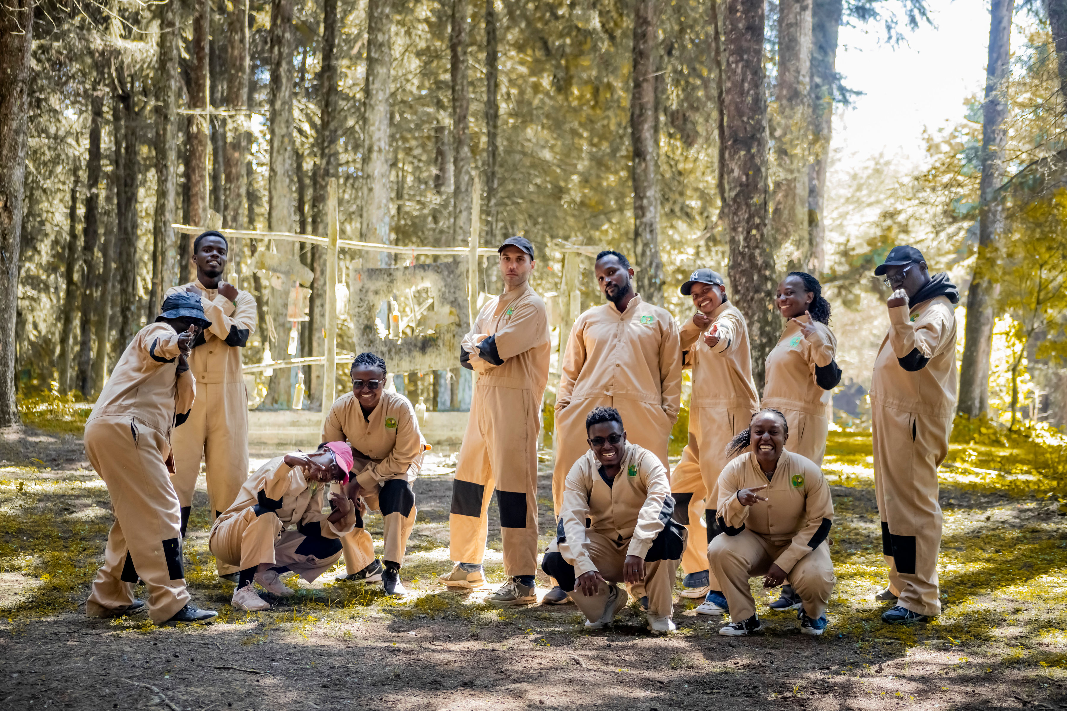 Paintball battle on the field